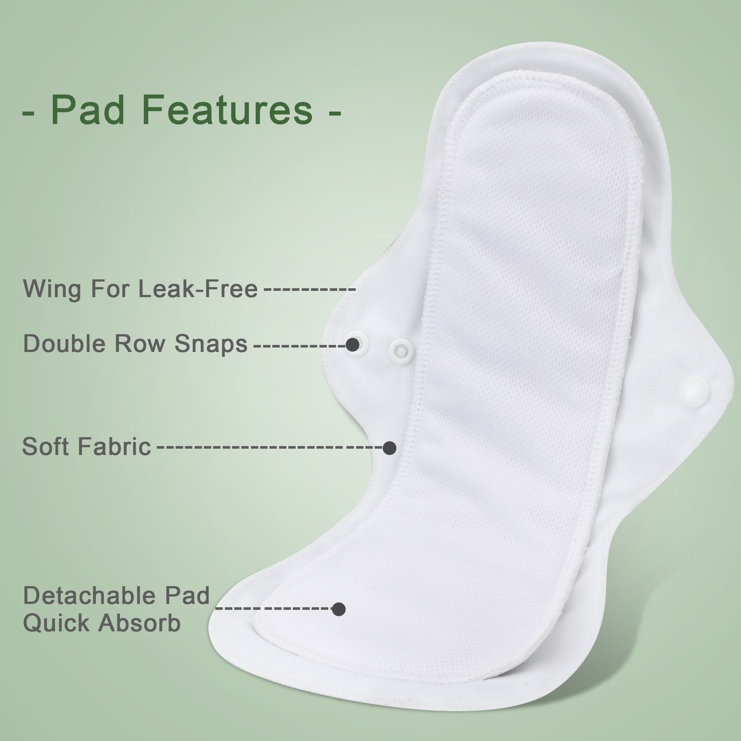 Menstrual Pads/Reusable Sanitary Pads 5pcs/Set varies color